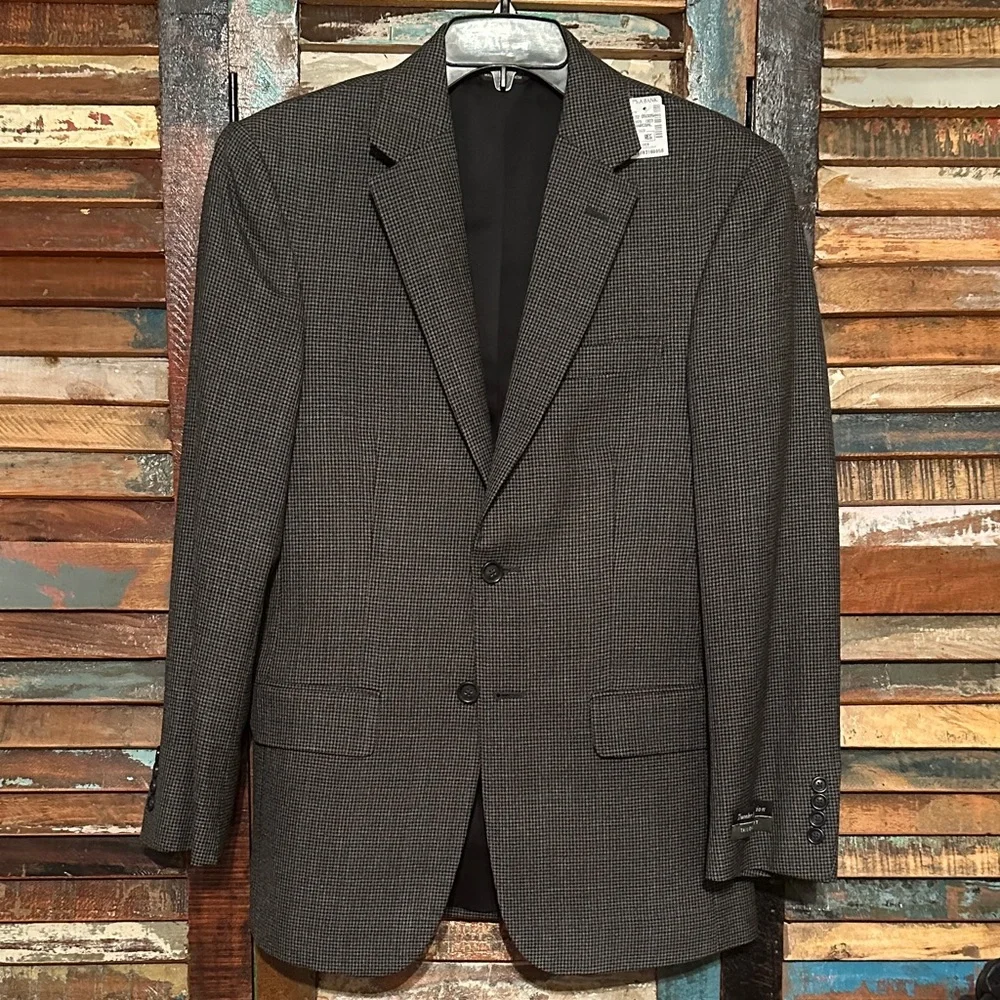 🚨Jos A. Bank Charcoal Wool Tailored Fit Sports Coat Travelers  NWT 36R